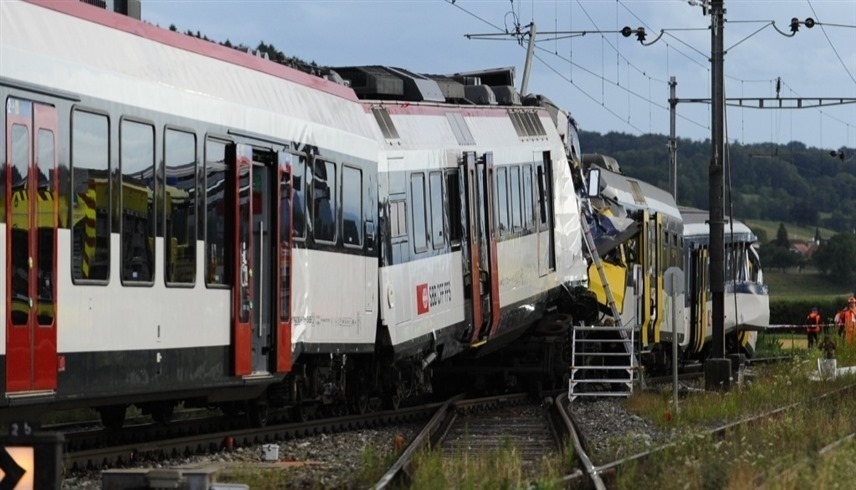 جرحى بحادثي قطارين في سويسرا