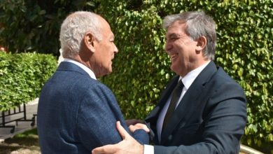أبو الغيط يستقبل الرئيس التركي السابق في مقر الجامعة العربية