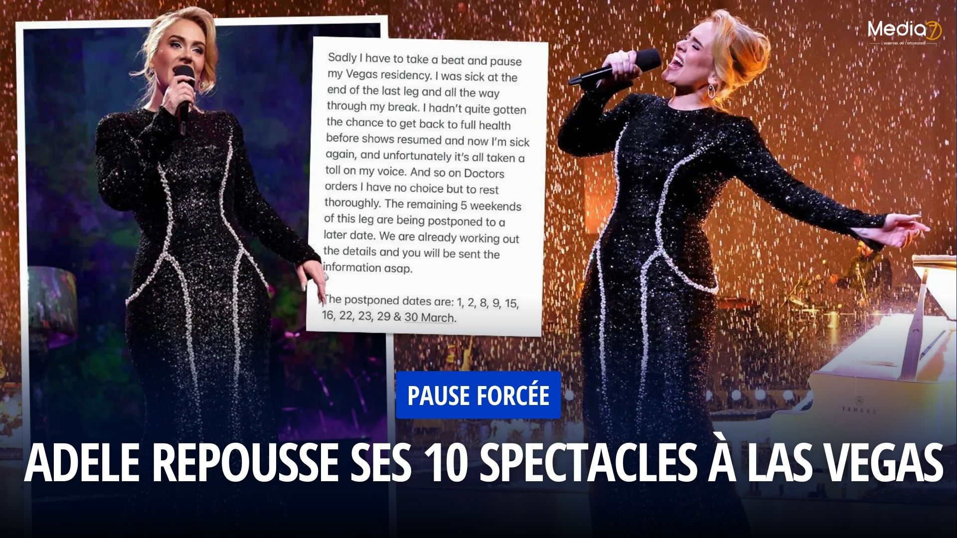 Adele repousse ses 10 spectacles à Las Vegas
