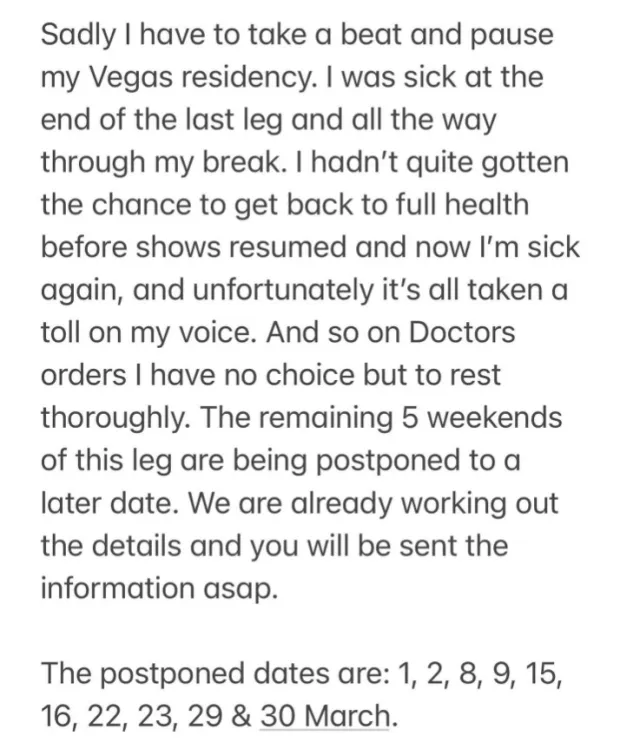 Adele repousse 10 spectacles à cause de problèmes de santé 3 Adele repousse 10 spectacles à cause de problèmes de santé
