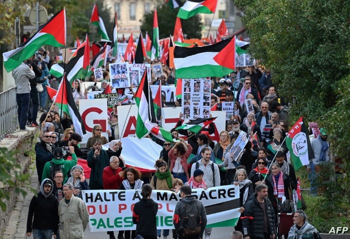 مظاهرات في فرنسا وبريطانيا لدعم غزة ورفض جرائم الاحتلال
