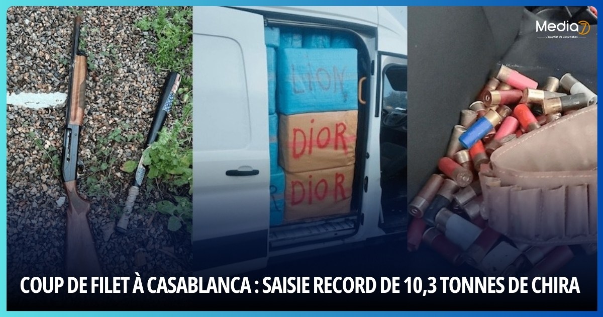 Coup de filet à Casablanca : Saisie record de 10,3 tonnes de chira