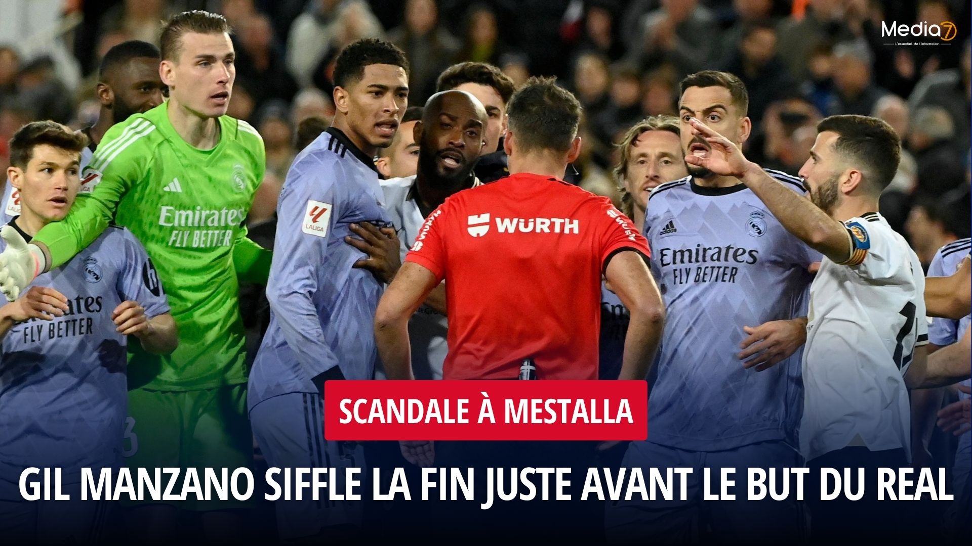Gil Manzano siffle la fin juste avant le but du Real