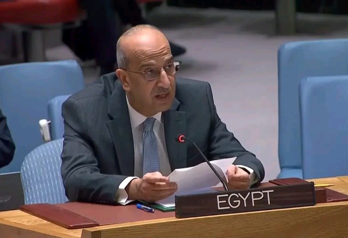 ليست شرطي المنطقة، مندوب مصر بالأمم المتحدة يستنكر هجمات إسرائيل على لبنان وسوريا
