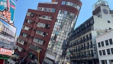 زلزال تايوان، شاهد انهيار سقف استوديو خلال تصوير برنامج على الهواء