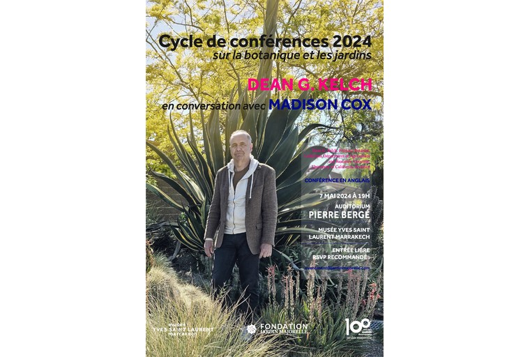 Le botaniste américain Dean G. Kelch, en conférence le 7 mai au Musée Yves Saint Laurent de Marrakech
