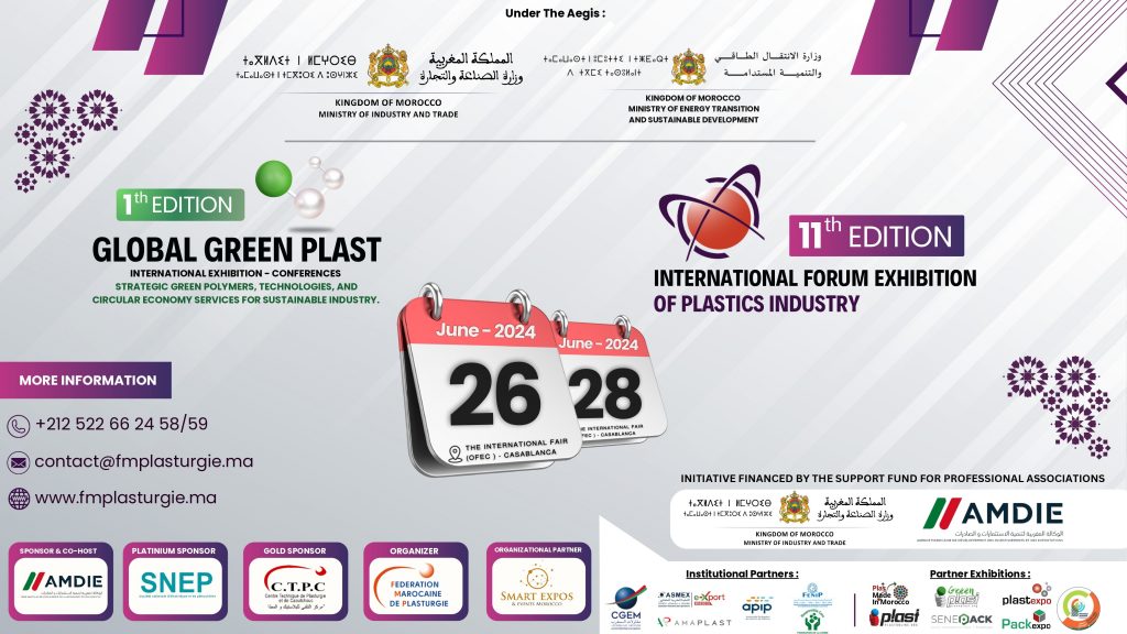 11e Forum-Exposition Internationale de la Plasturgie, du 26 au 28 juin à Casablanca