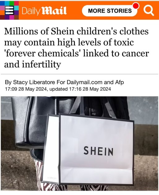 Scandale : Shein Accusée de Vendre des Articles Cancérigènes 3 Shein