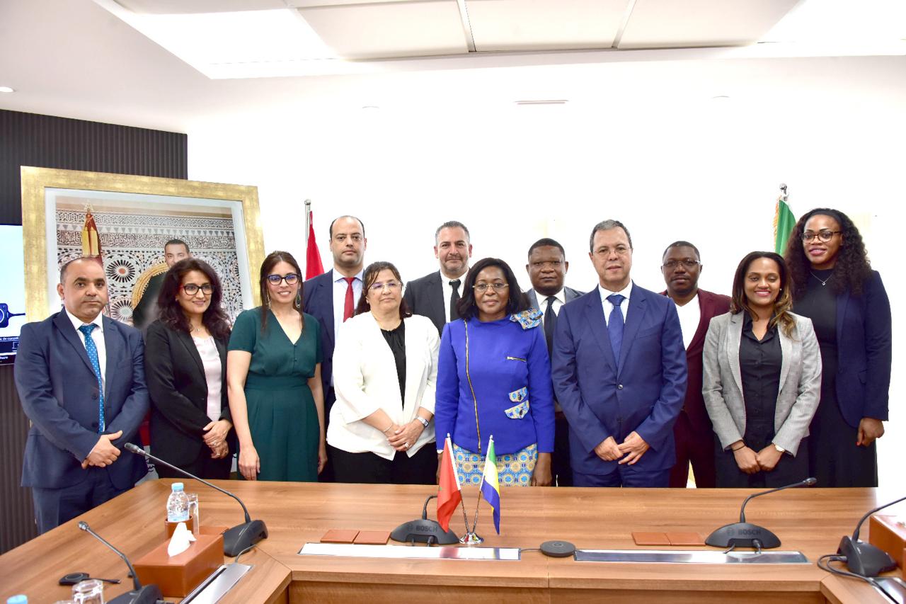 Partage de bonnes pratiques: L'ANGSPE reçoit l’Ambassadeur du Gabon au Maroc accompagné d'une délégation gabonaise