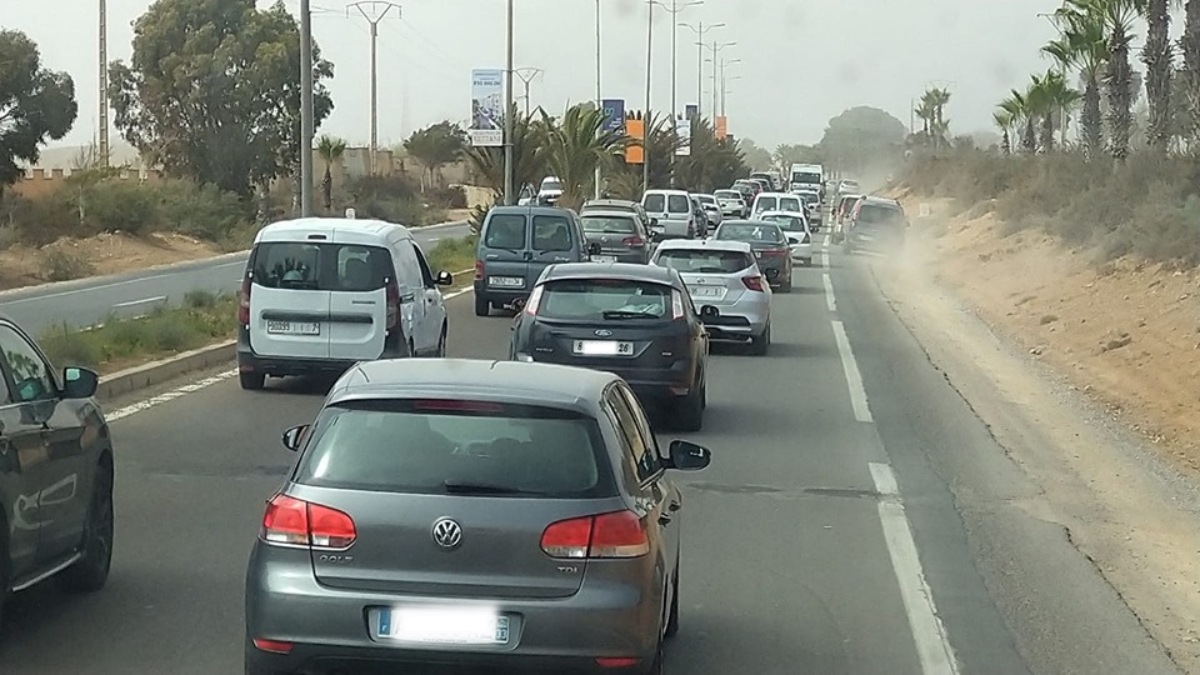 Embouteillages Entre Agadir et Taghazout