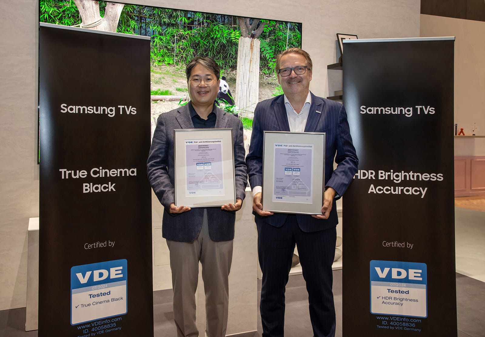 Sept téléviseurs Samsung certifiés True Cinema Black et HDR Brightness Accuracy