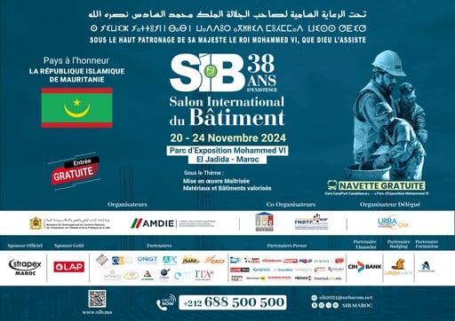 La 19ème édition du Salon International du Bâtiment, du 20 au 24 novembre courant à El Jadida