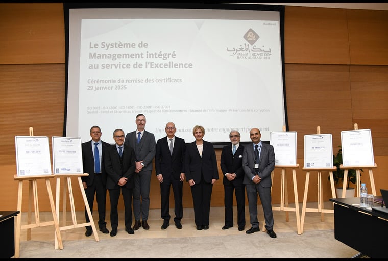 Bank Al-Maghrib décroche la certification ISO de ses systèmes de management