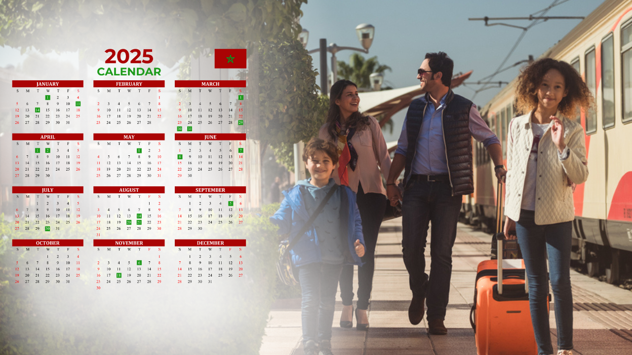 Calendrier 2025 au Maroc : Liste des jours fériés et vacances scolaires