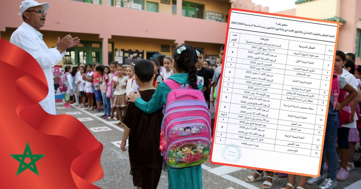 Vacances Scolaires 2025/2026 au Maroc