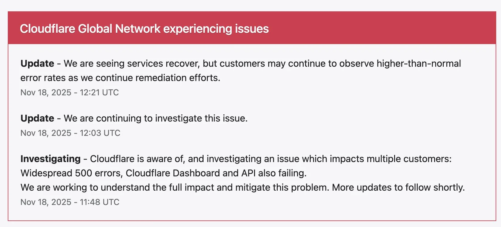 Panne majeure chez Cloudflare : près de 20 % du web paralysé, le Maroc fortement touché 4 Cloudflare