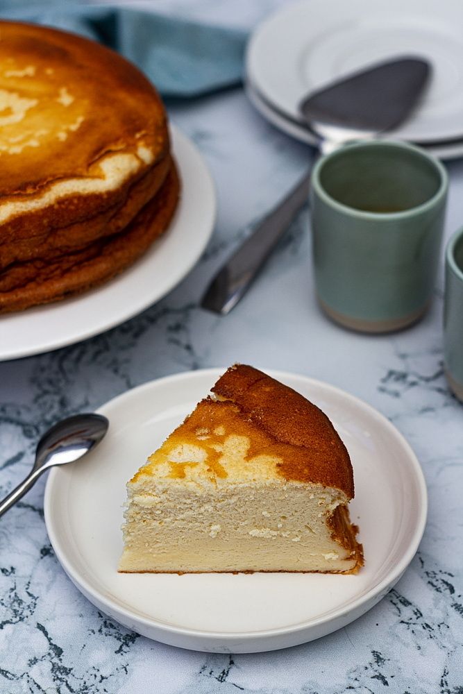 Gâteau au fromage blanc léger et facile : recette sans gluten à 100 kcal, moelleuse et inratable 4 Gâteau au fromage