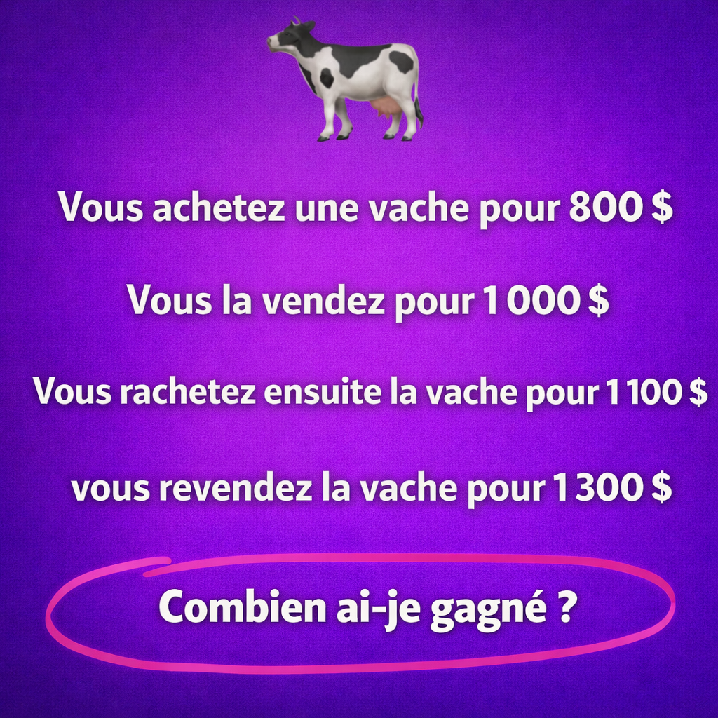 Cette énigme avec une vache rend fous les internautes… Saurez-vous trouver la bonne réponse ? 2 Vache